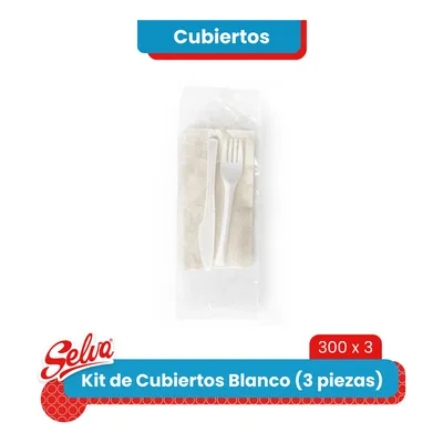Kit de Cubiertos 3 piezas Blanco