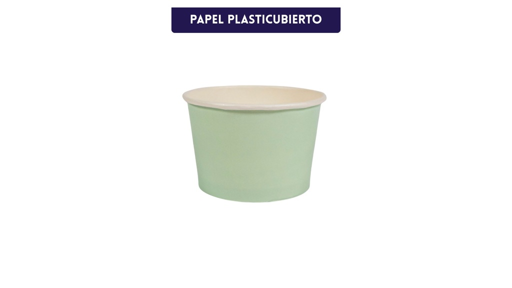 Tina de Papel 8 onzas Verde