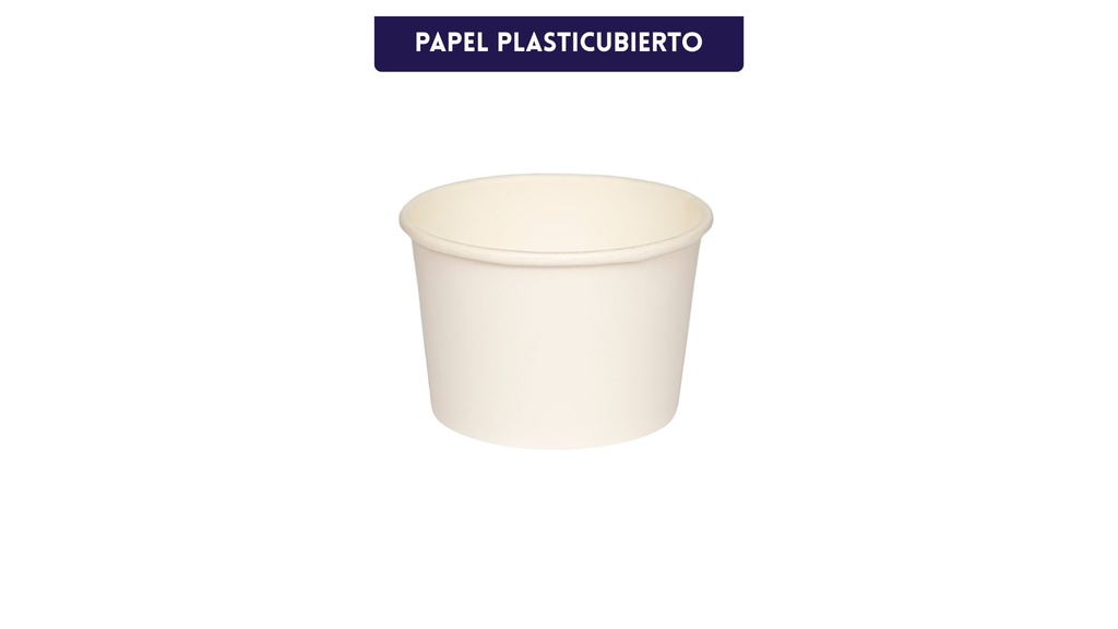 Tina de Papel 8 onzas Blanca