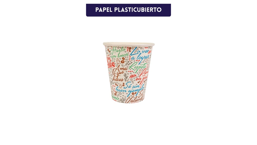 Vaso de Papel 6 onzas Lettering