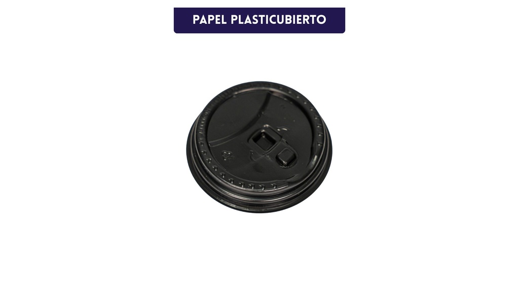 Tapa Negra para Vaso de Papel 6 onzas