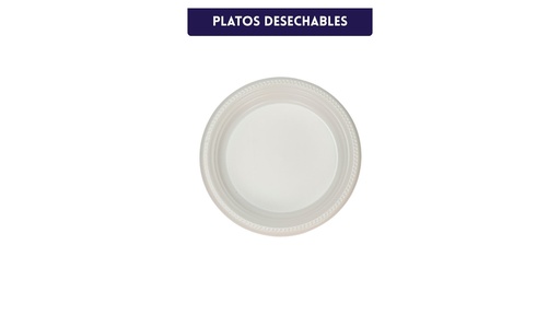[STPHW-00500004] Plato Desechable Blanco Liso 5"
